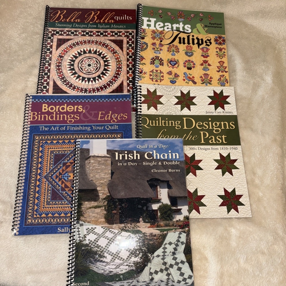 Lot Of 5 Quilting Books Spiral Bound